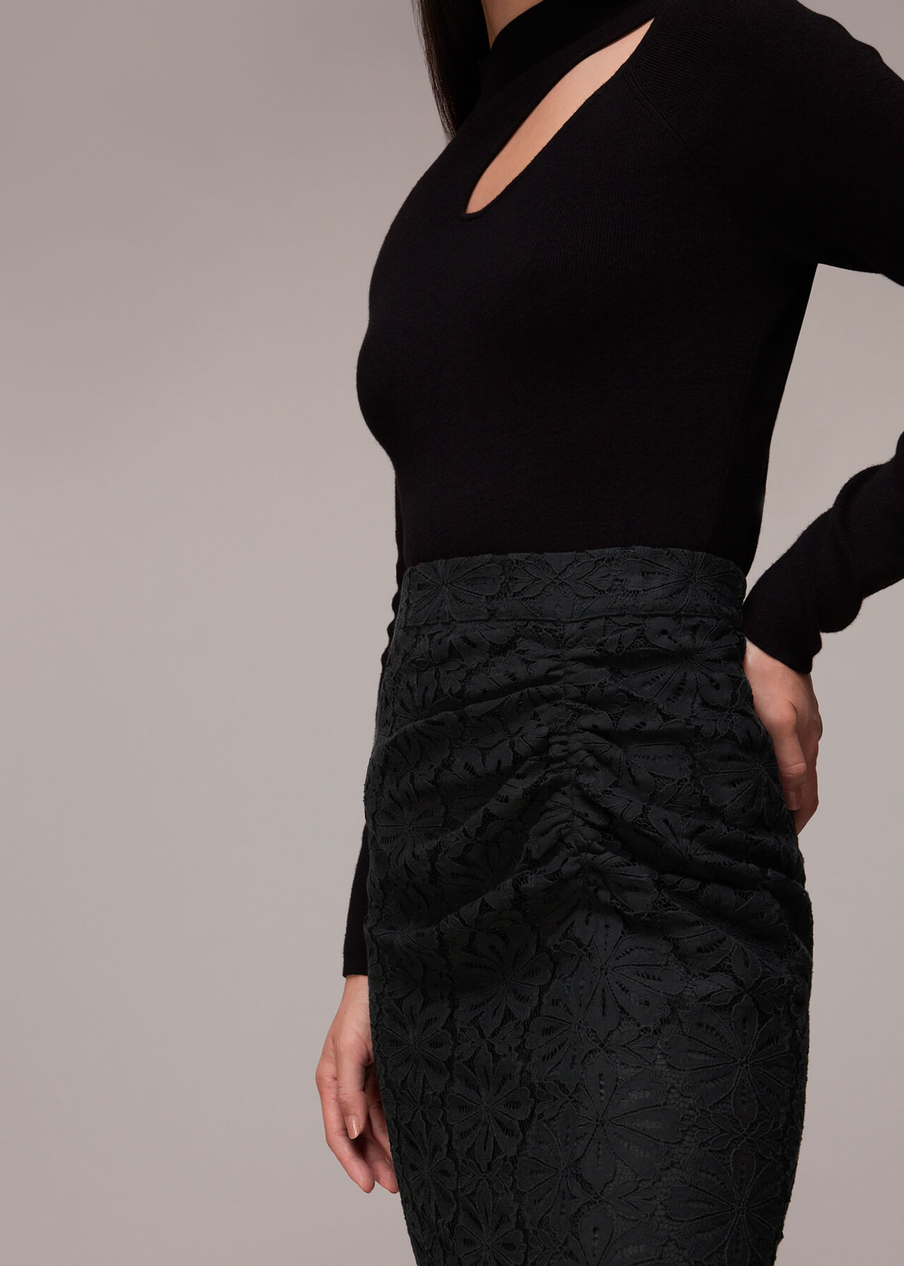 Lace Column Skirt