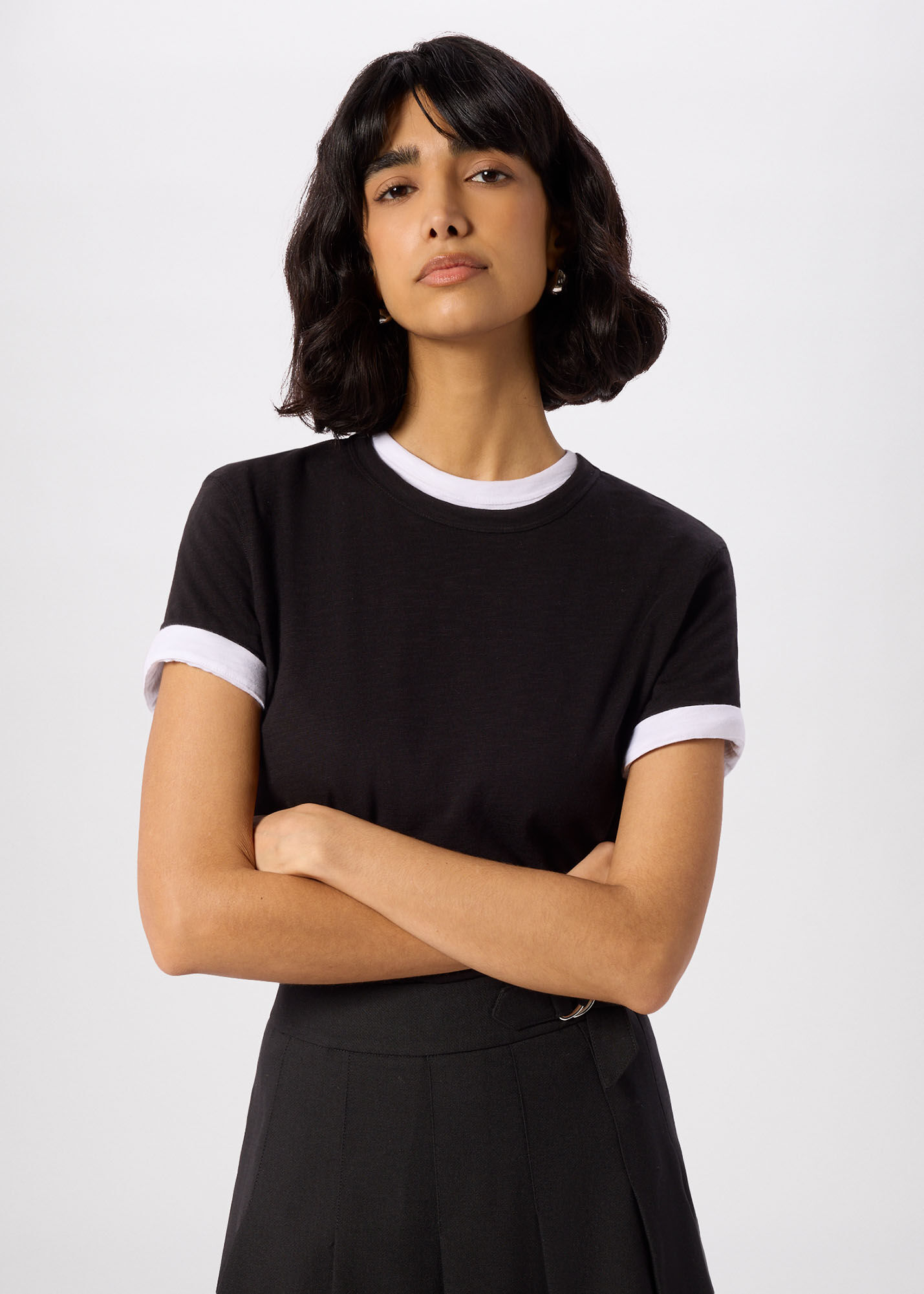Rosa Black Short Sleeve T-Shirt | 100% Cotton | Whistles