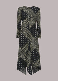 Bandana Print Midi Dress