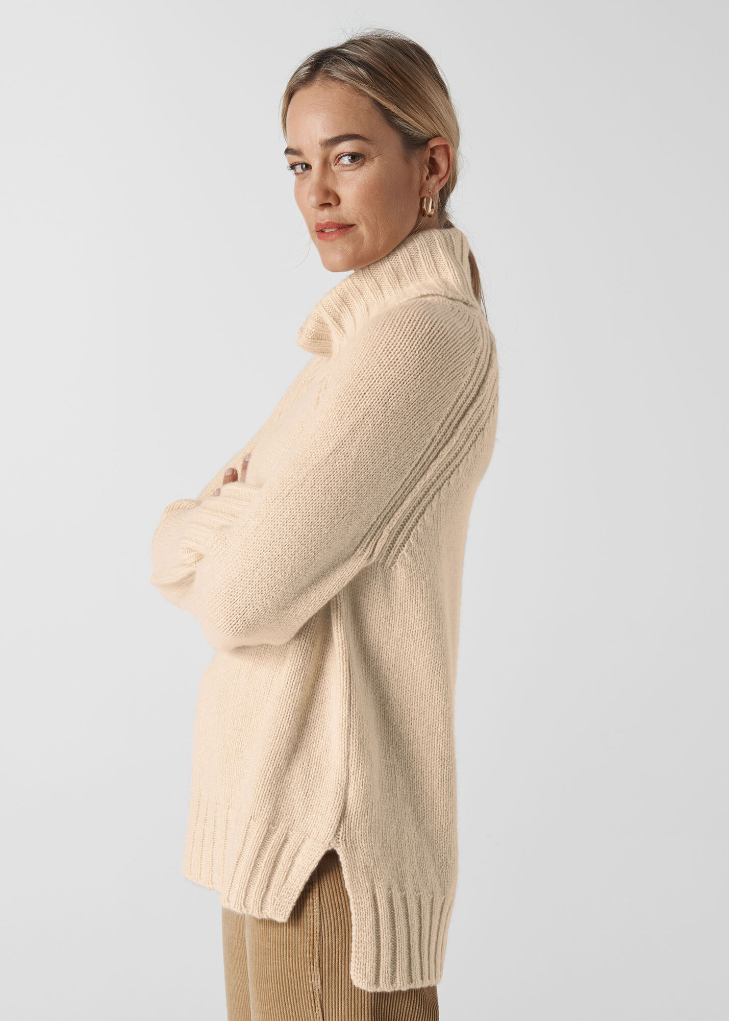 Ivory Chunky Cashmere Knit WHISTLES Whistles UK