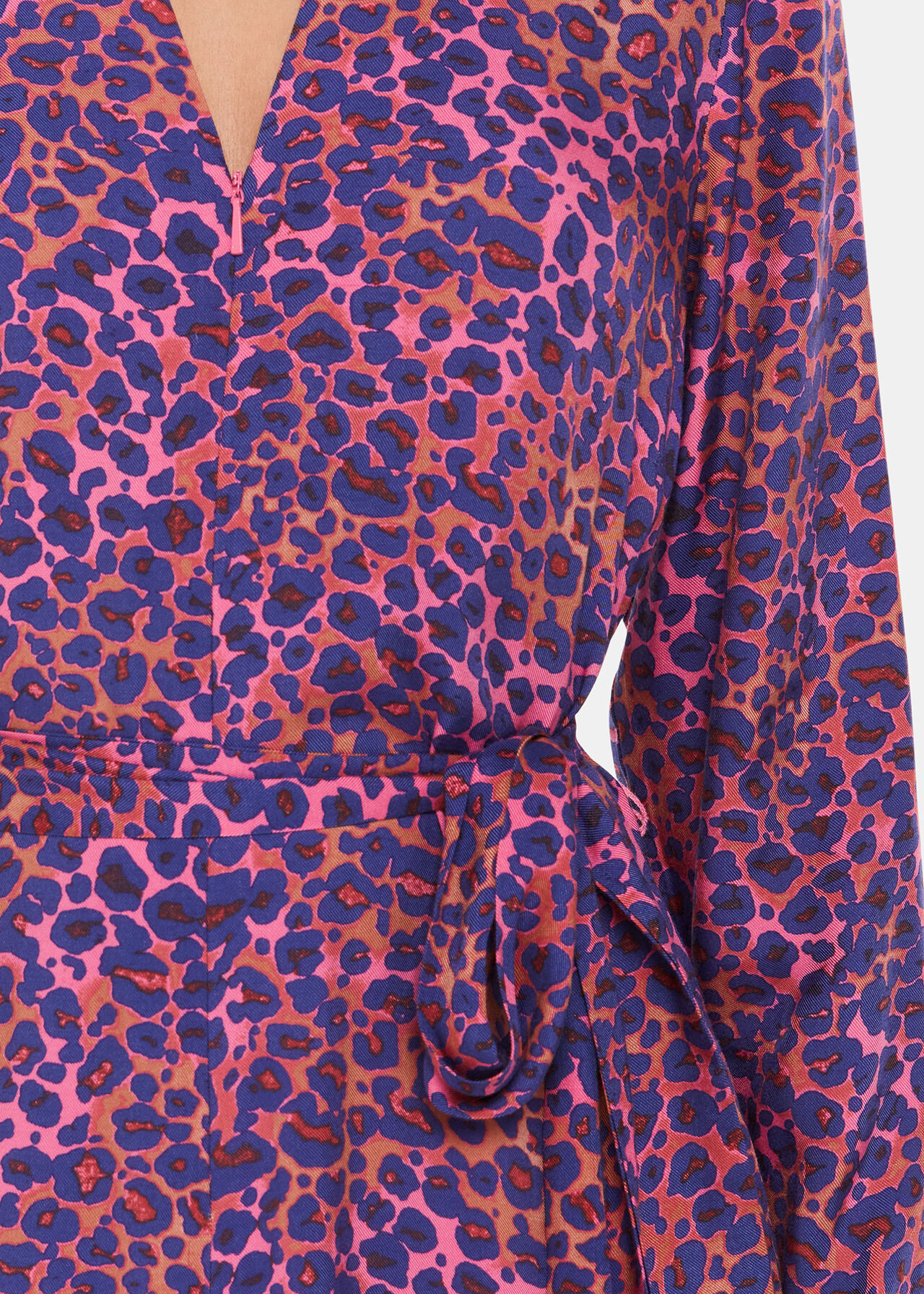 Mottled Leopard Midi Dress