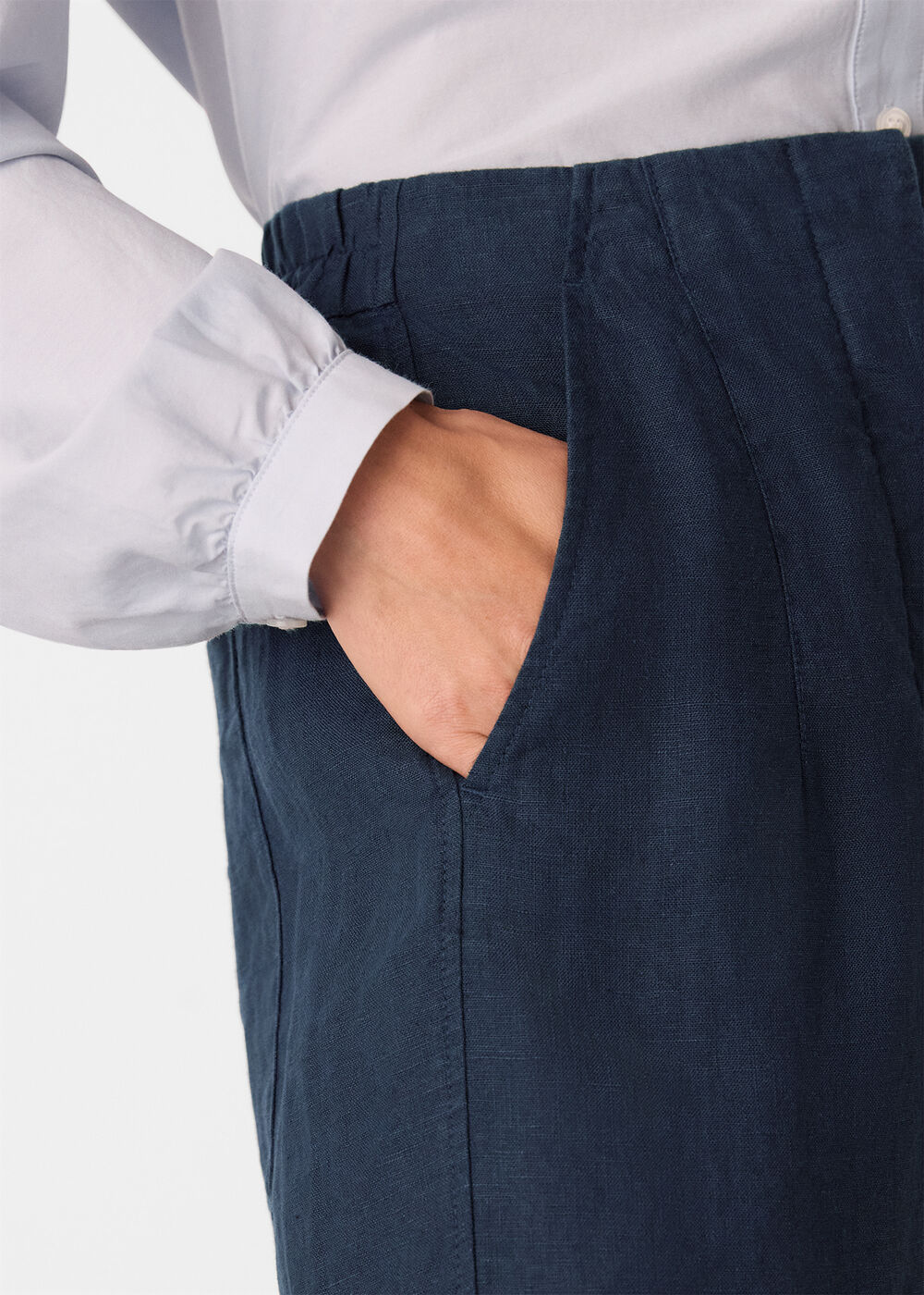 Linen Barrel Trouser