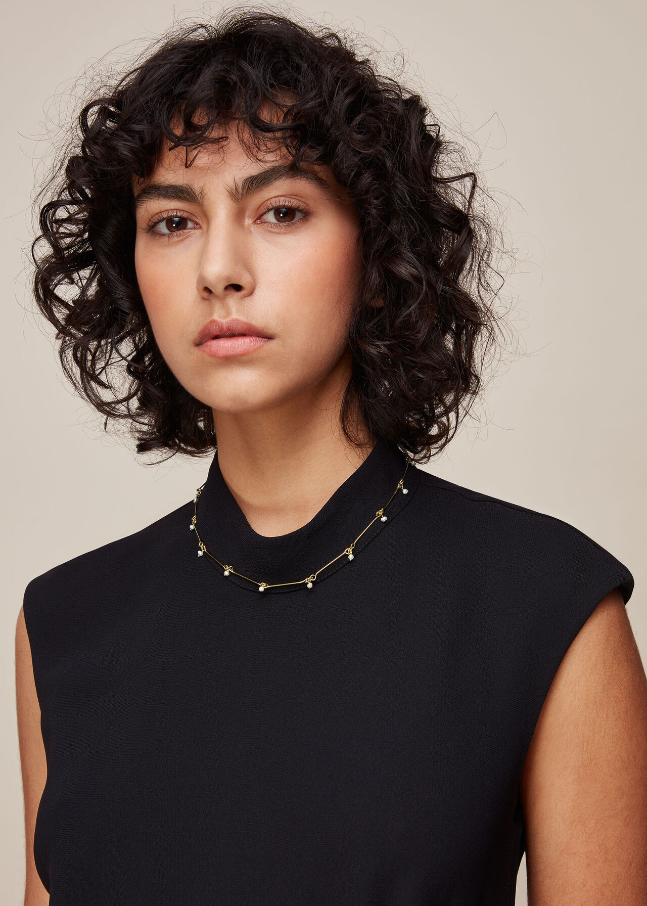 Pip Pearl Necklace Gold/Multi