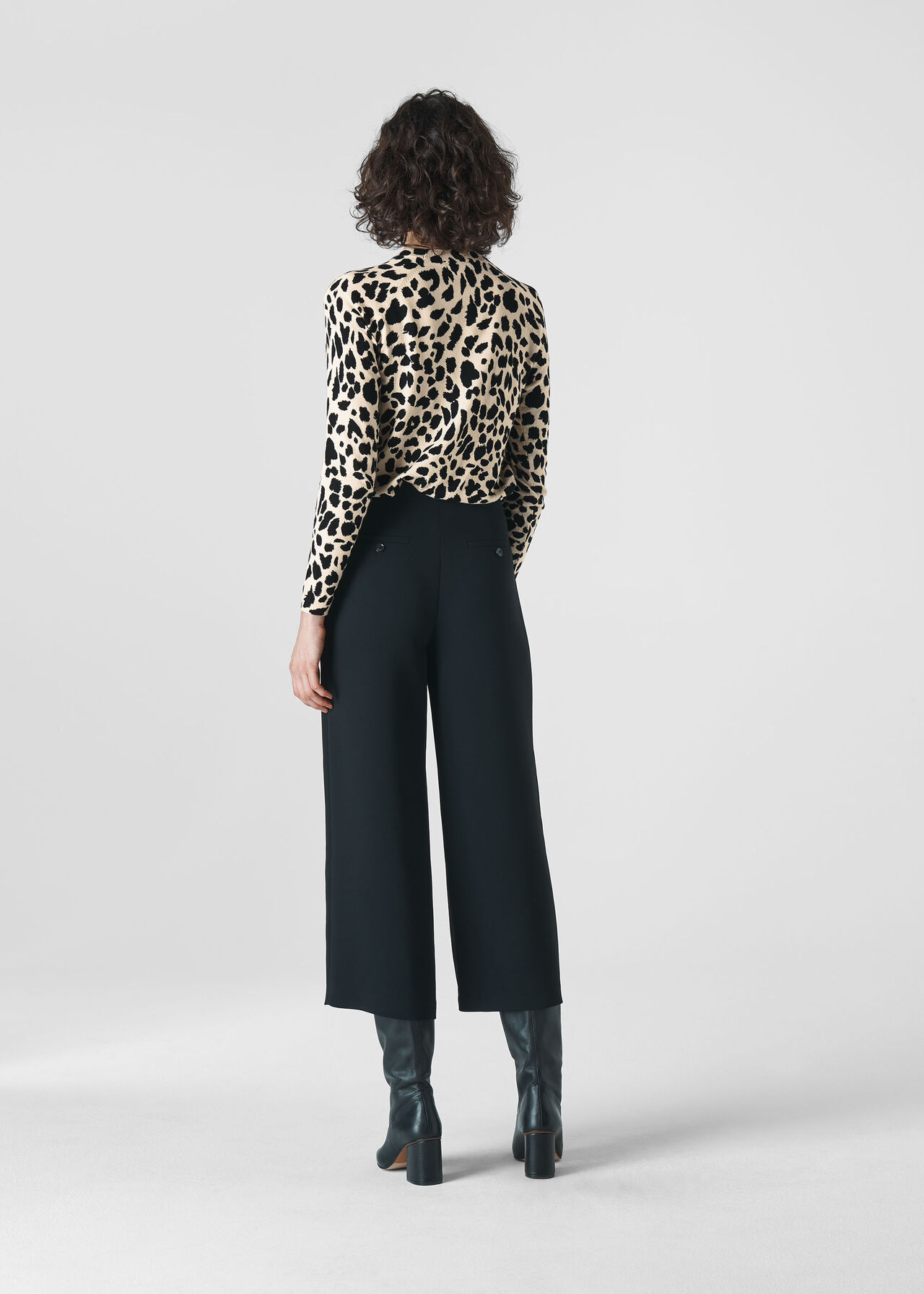 Brushed Cheetah Crew Neck Knit Leopard Print