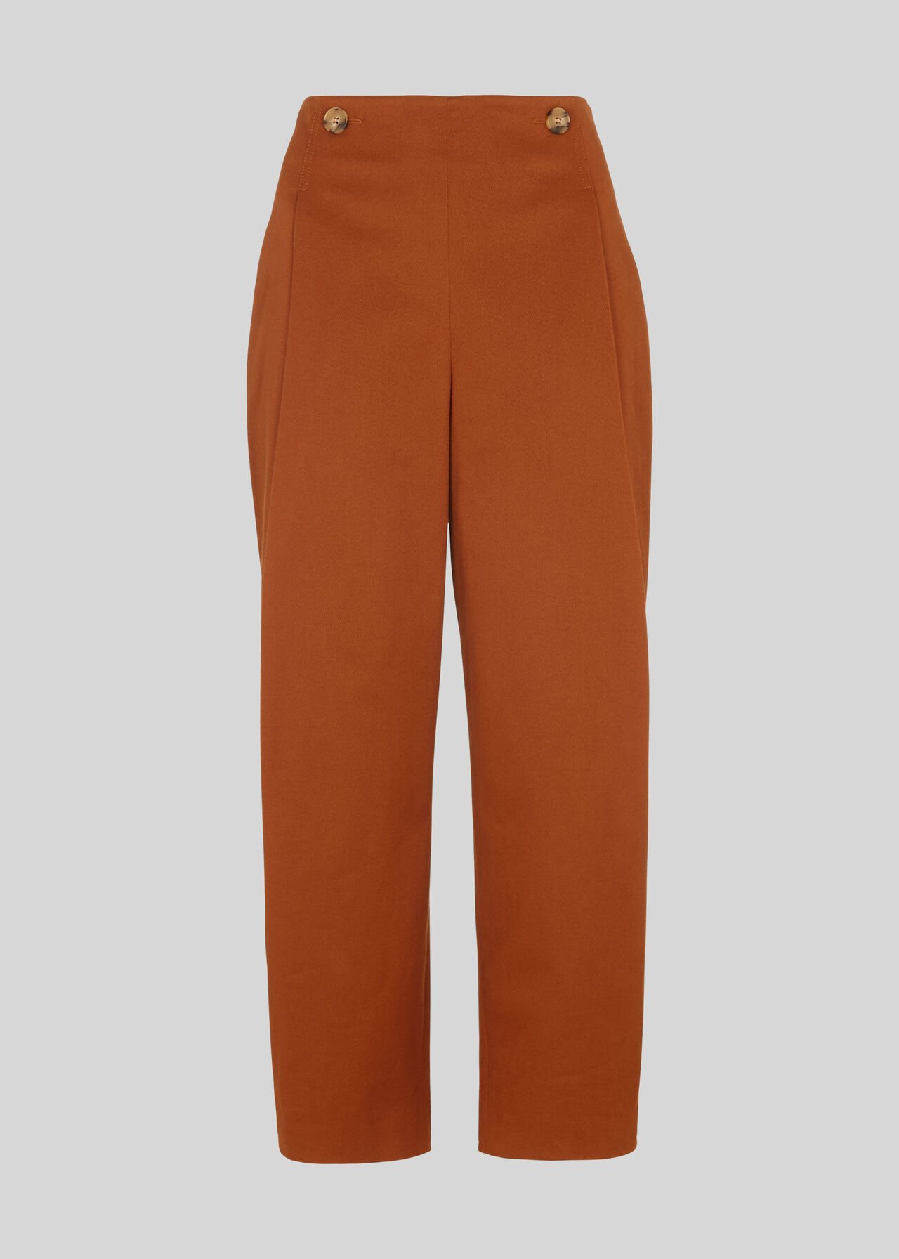 Alicia Deep Pleat Trouser Rust