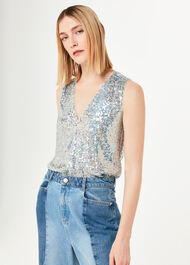 Claudia Sequin Vest Top