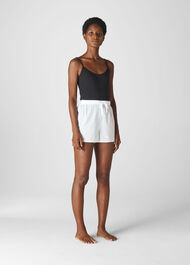 Stripe Dobby Pyjama Short White