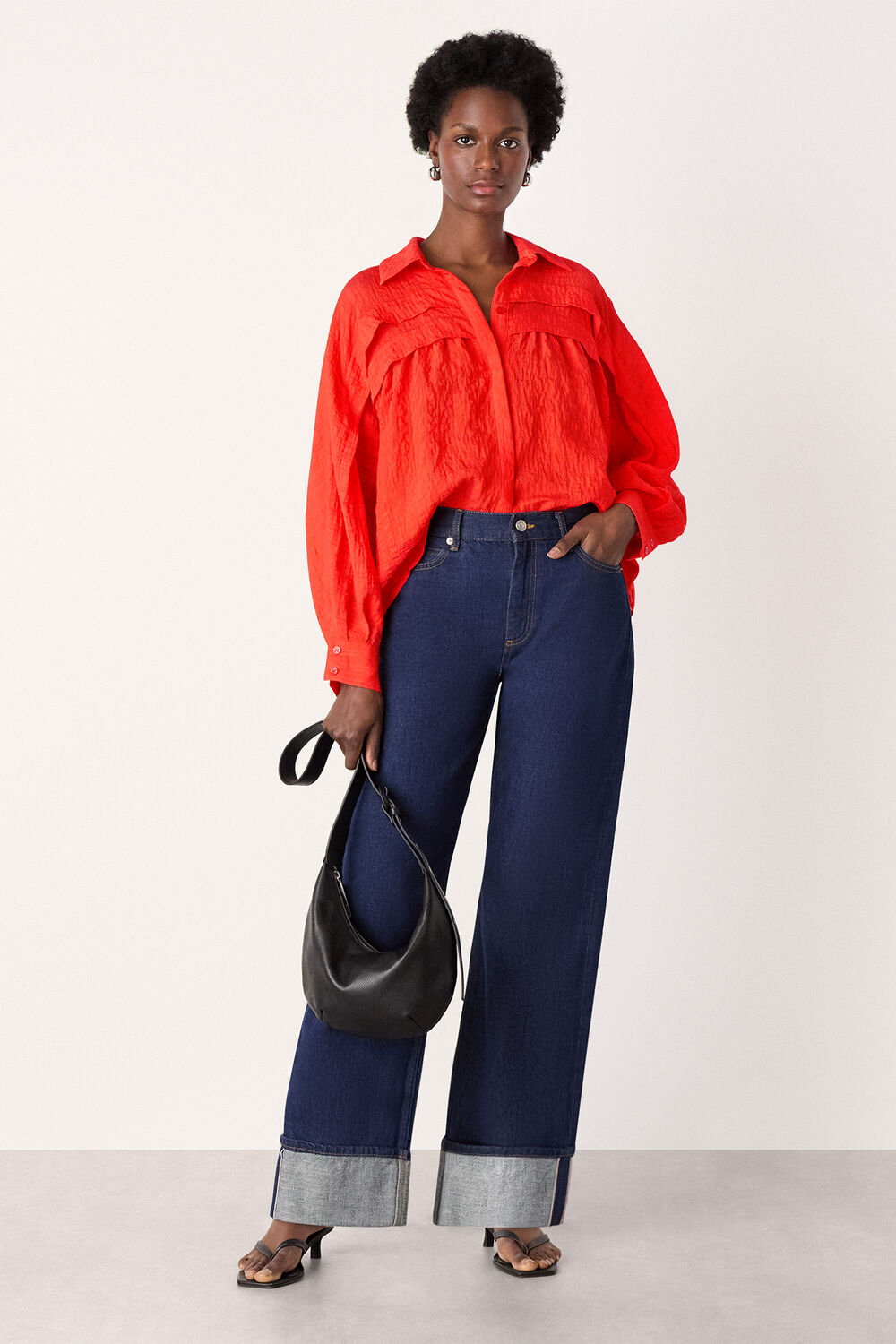 Textured Frill Detail Blouse