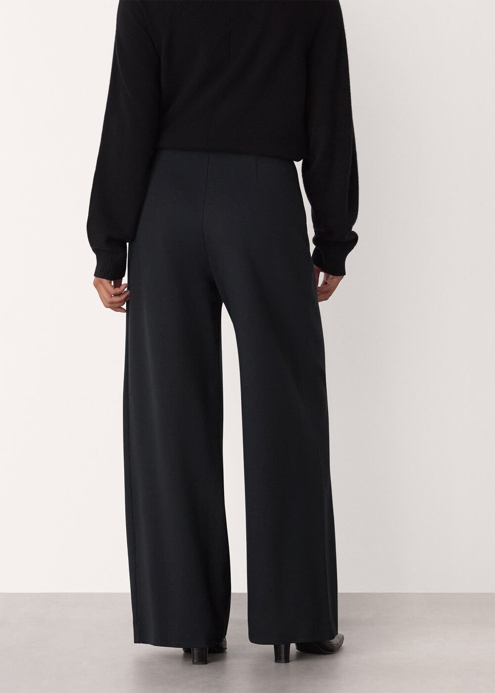 Petite Ponte Wide Leg Trouser