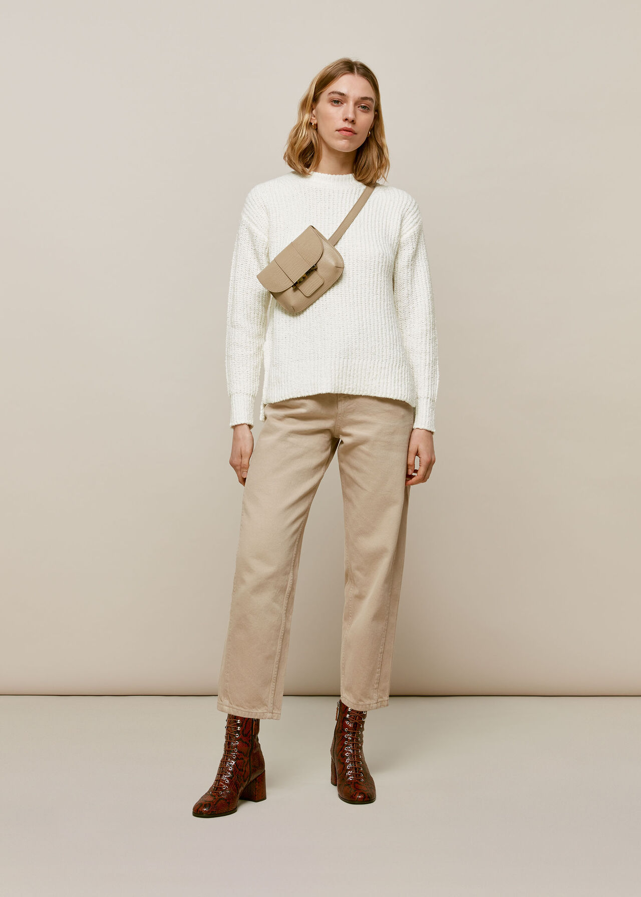 Madeline Textured Knit Ivory