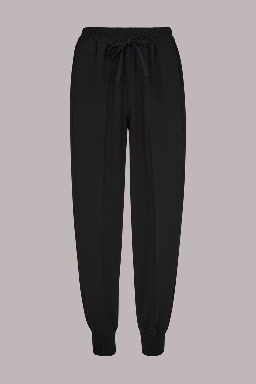 Rib Cuffed Crepe Jogger