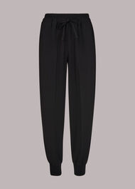 Rib Cuffed Crepe Jogger