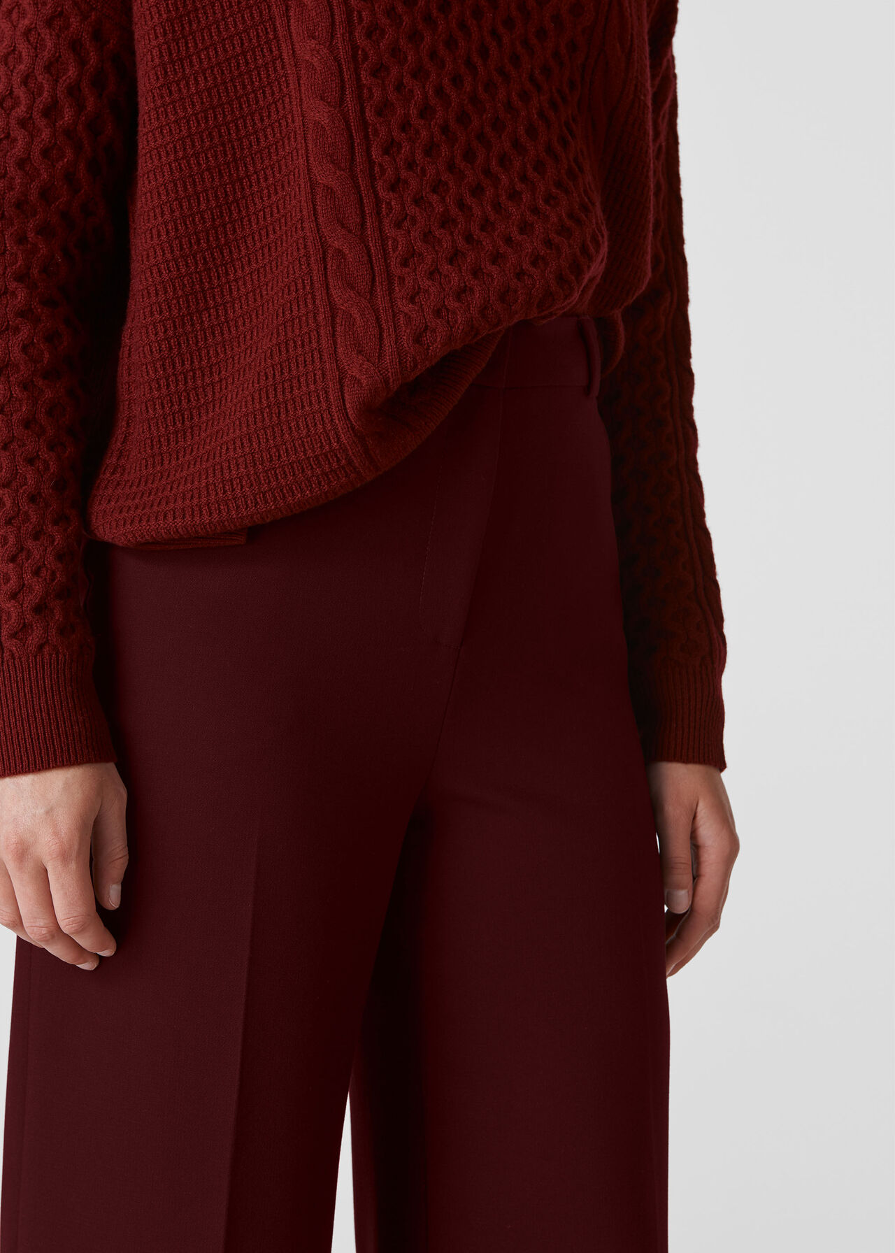 Wide Leg Trouser Burgundy