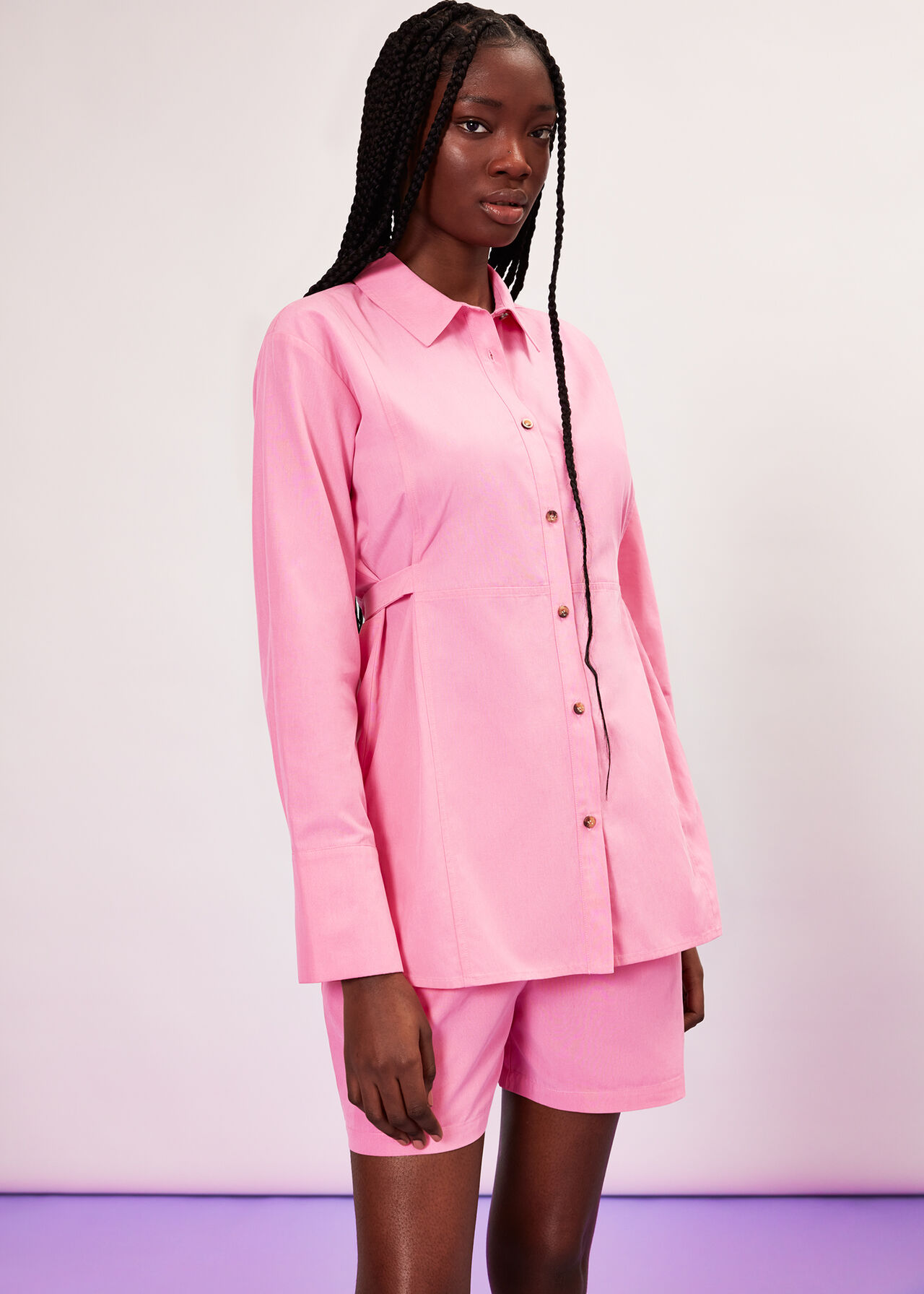 Pink Janet Tie Shirt | WHISTLES