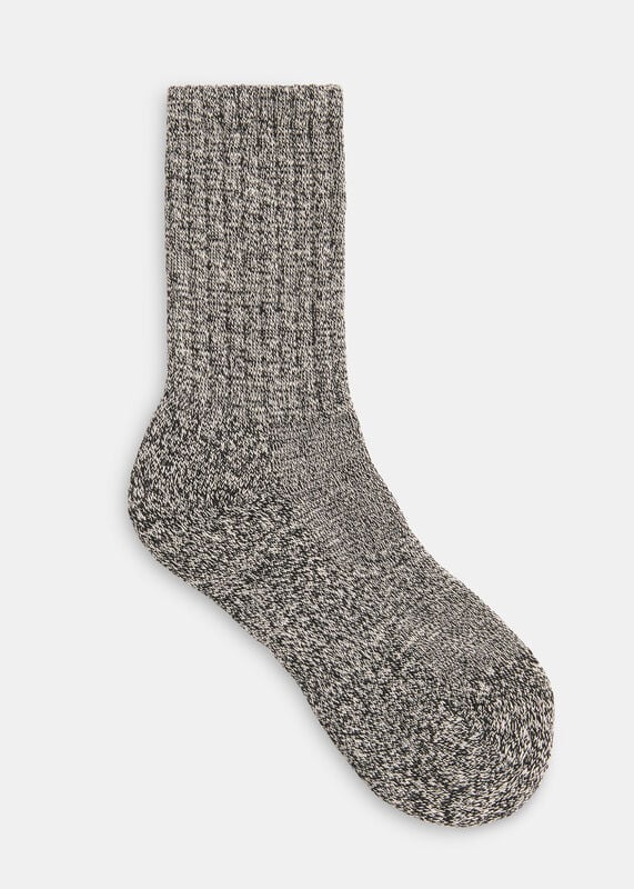 Black Chunky Marl Sock