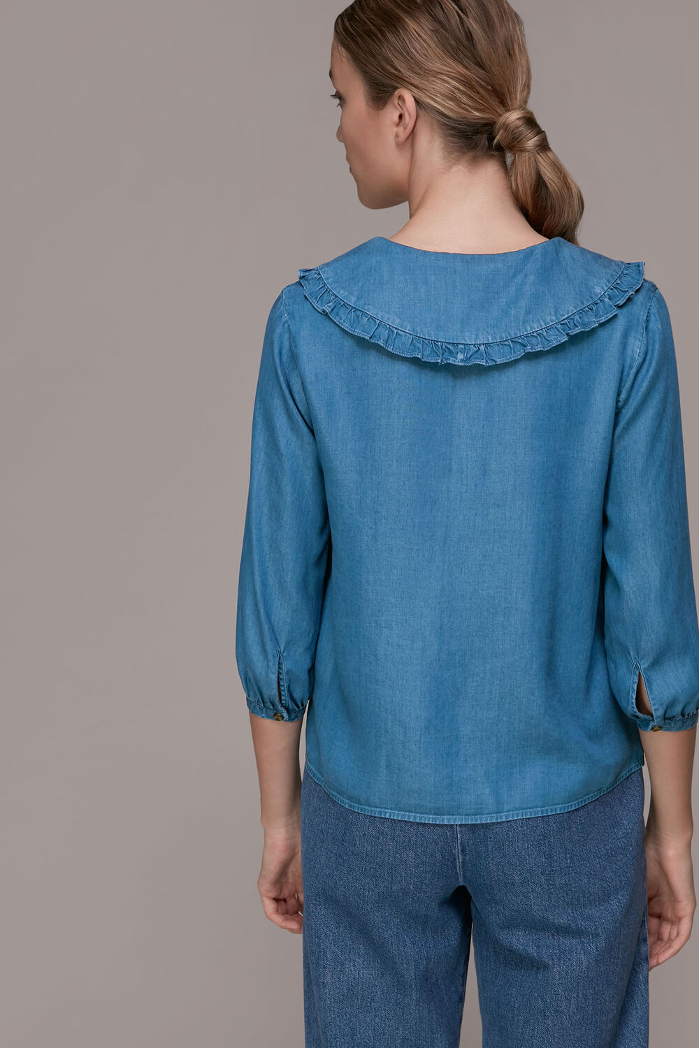 Collar Detail Denim Shirt