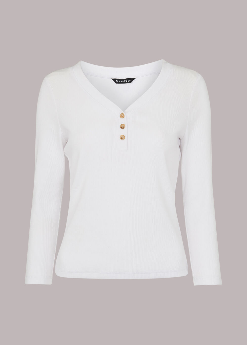 Paiton Ribbed Button Front Top