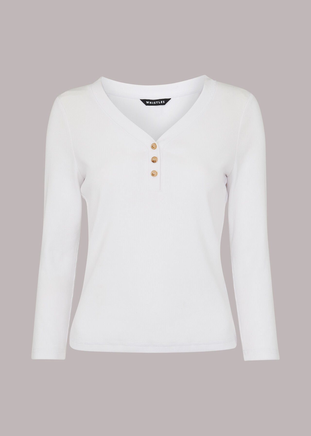 Paiton Ribbed Button Front Top