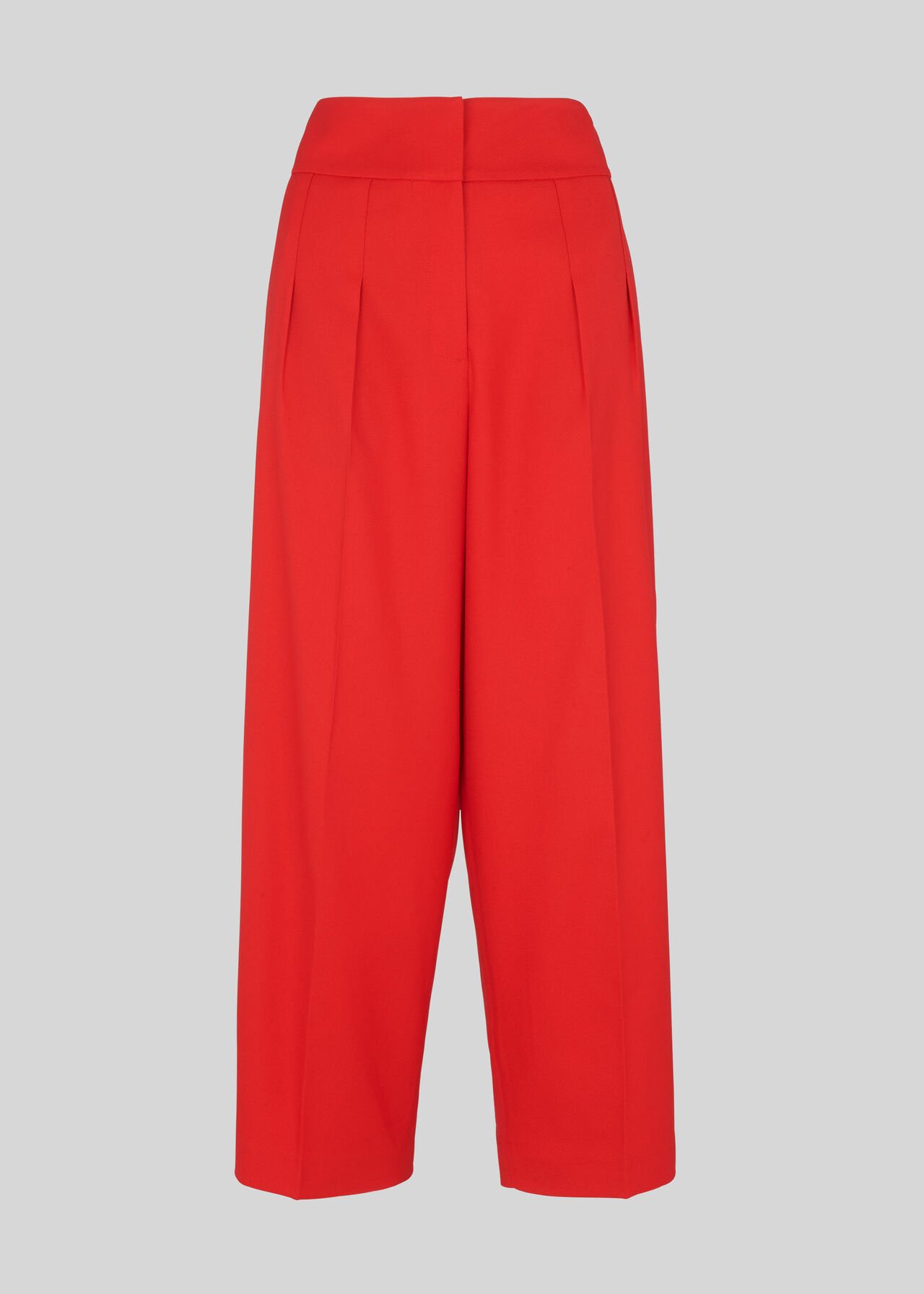 Sophie Pleat Front Peg Trouser Red