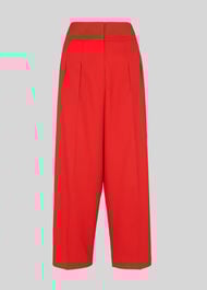 Sophie Pleat Front Peg Trouser Red