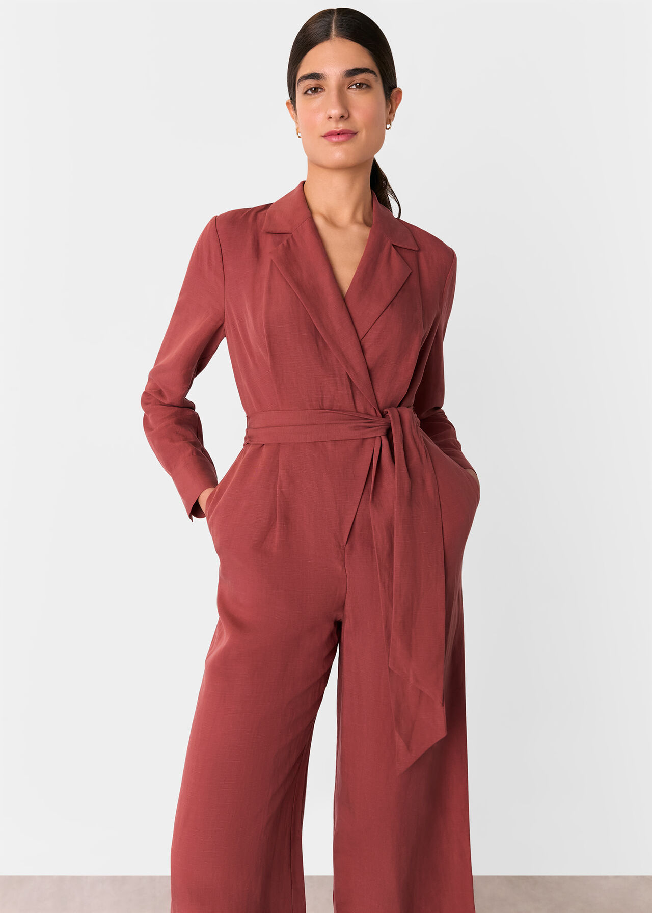 Relaxed Linen Blend Jumpsuit