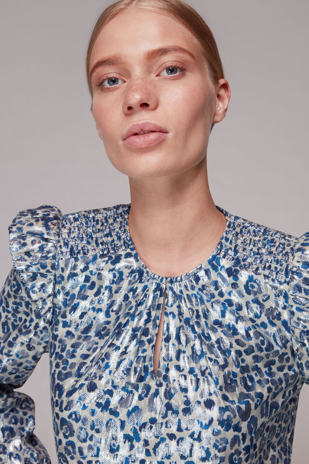 Animal Metallic Blouse