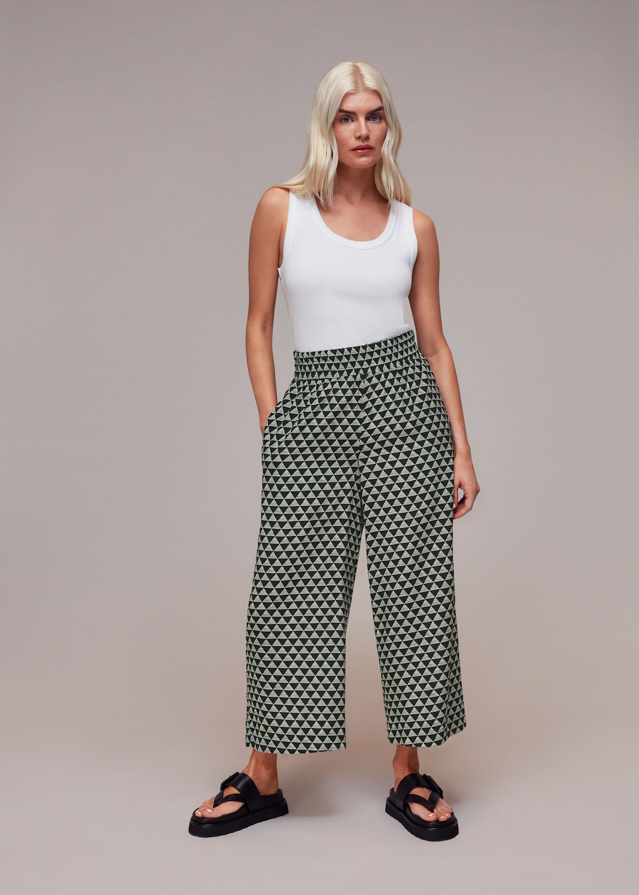 Petite Triangle Checkerboard Trouser