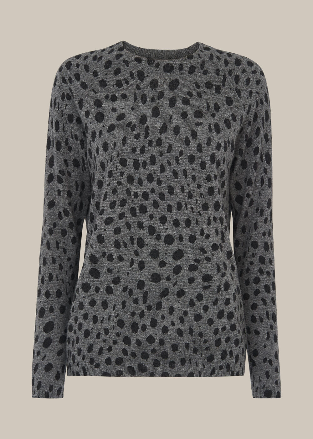 Cashmere Dalmatian Print Knit
