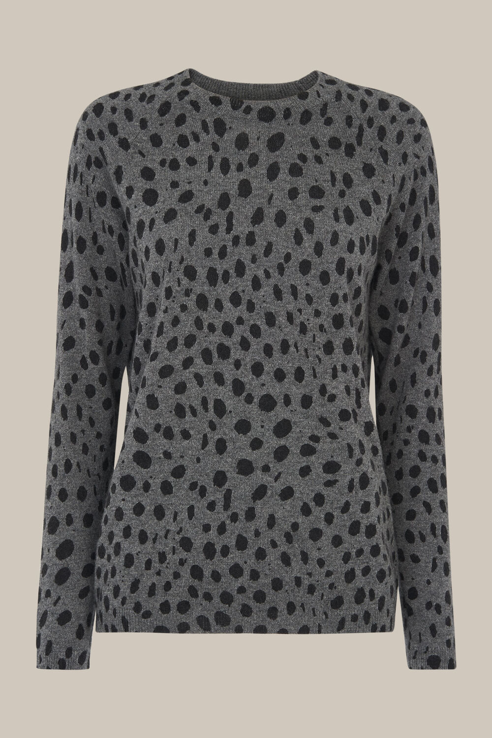 Cashmere Dalmatian Print Knit