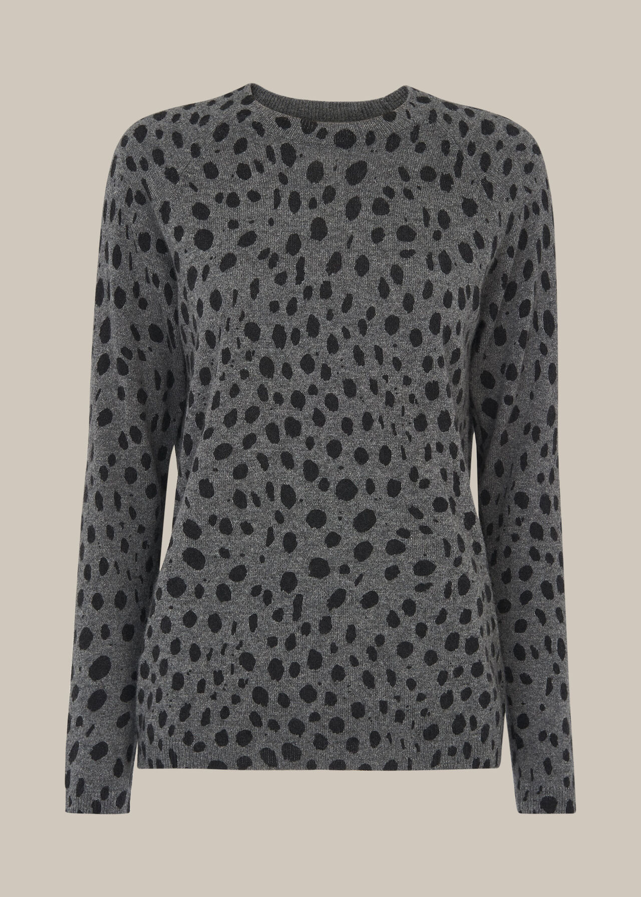 Cashmere Dalmatian Print Knit