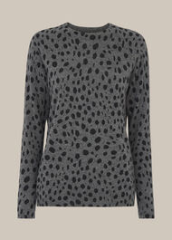 Cashmere Dalmatian Print Knit