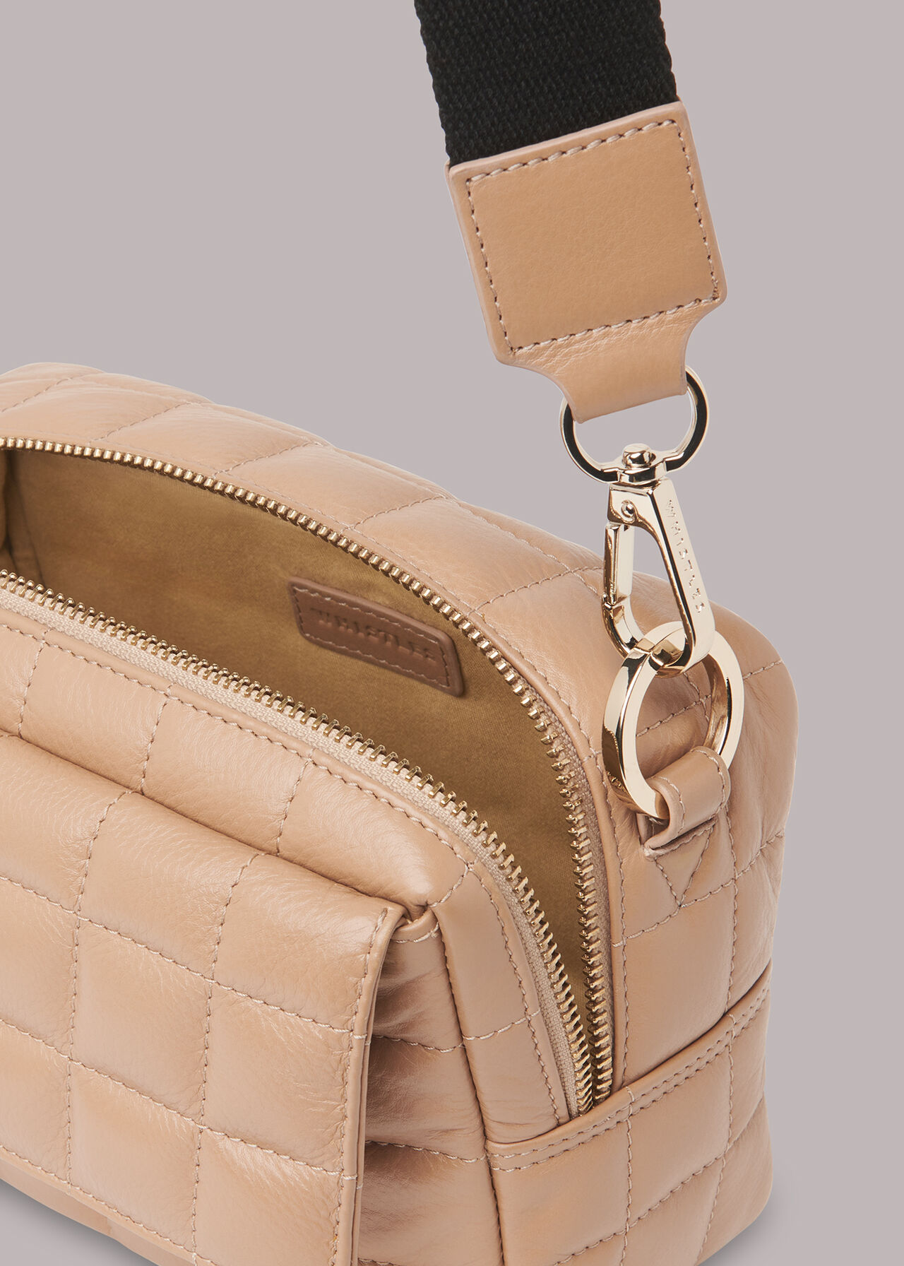 Beige Quilted Bibi Crossbody Bag | WHISTLES |