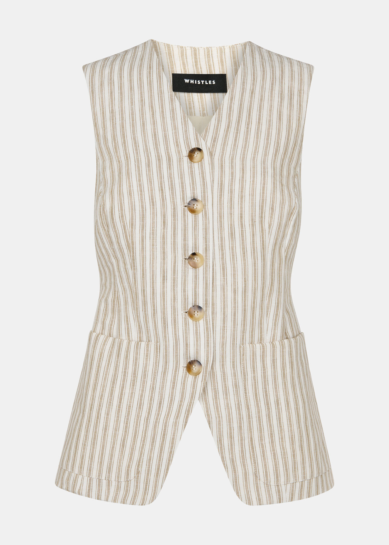 Linen Stripe Waistcoat