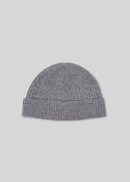 Cable Knit Beanie Hat Grey