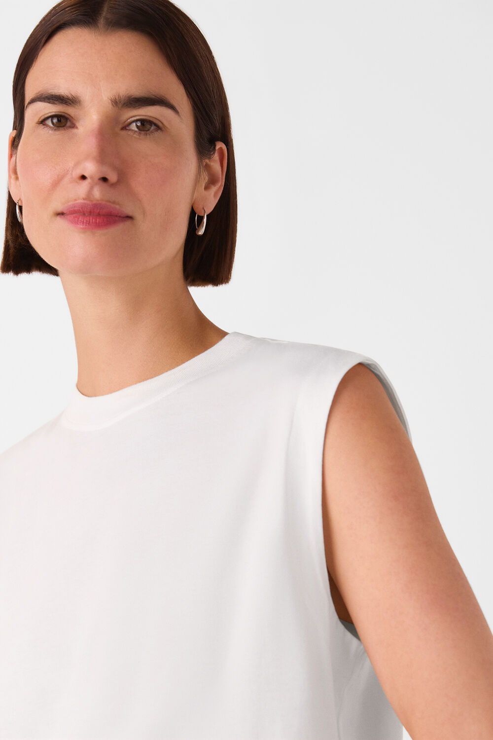 White Edie Sleeveless Vest