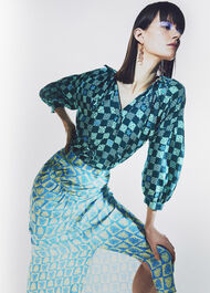 CHECKERBOARD SHELLS CLEO SKIRT
