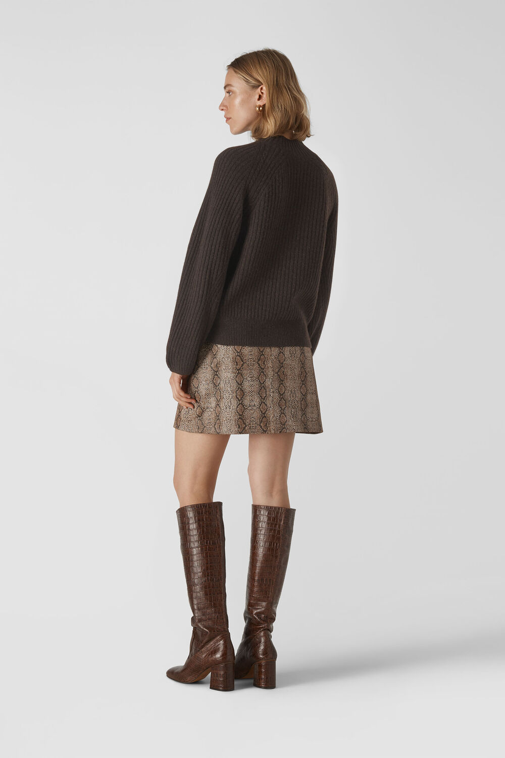 Pom Pom Yak Mix Knit Brown