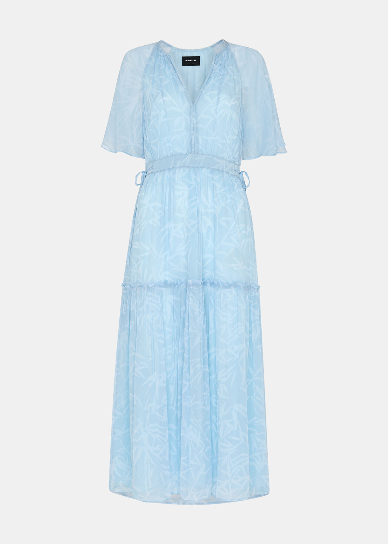 Whistles Bamboo Leaves Gathered Dress