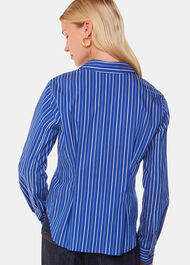 Stripe Waisted Cotton Shirt