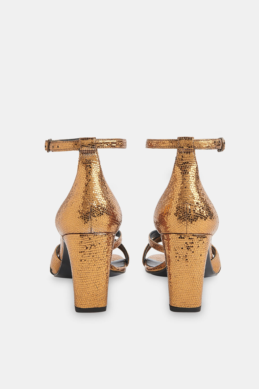 Gold Hailey Strappy Heeled Sandal