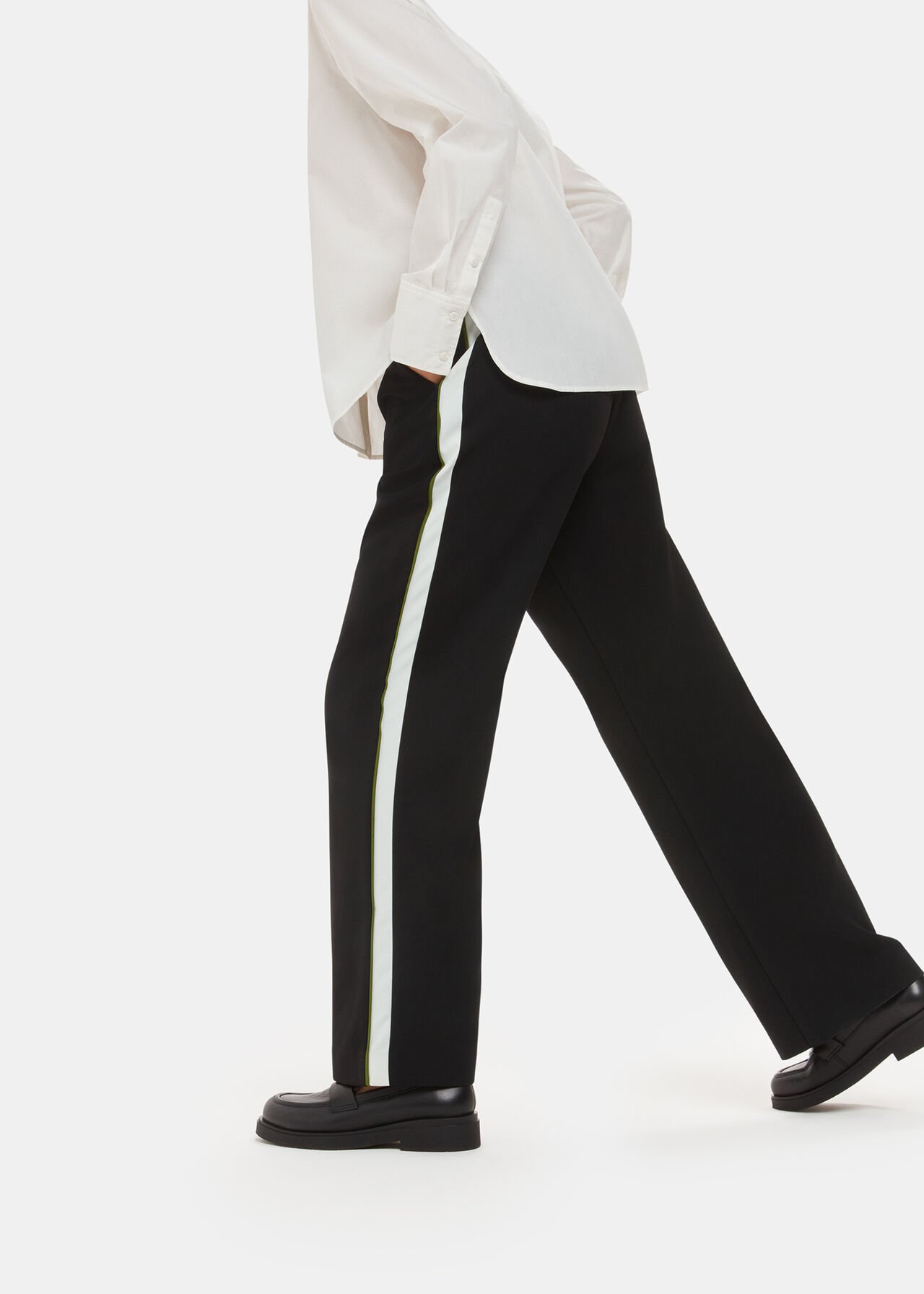 Crepe Side Stripe Trouser