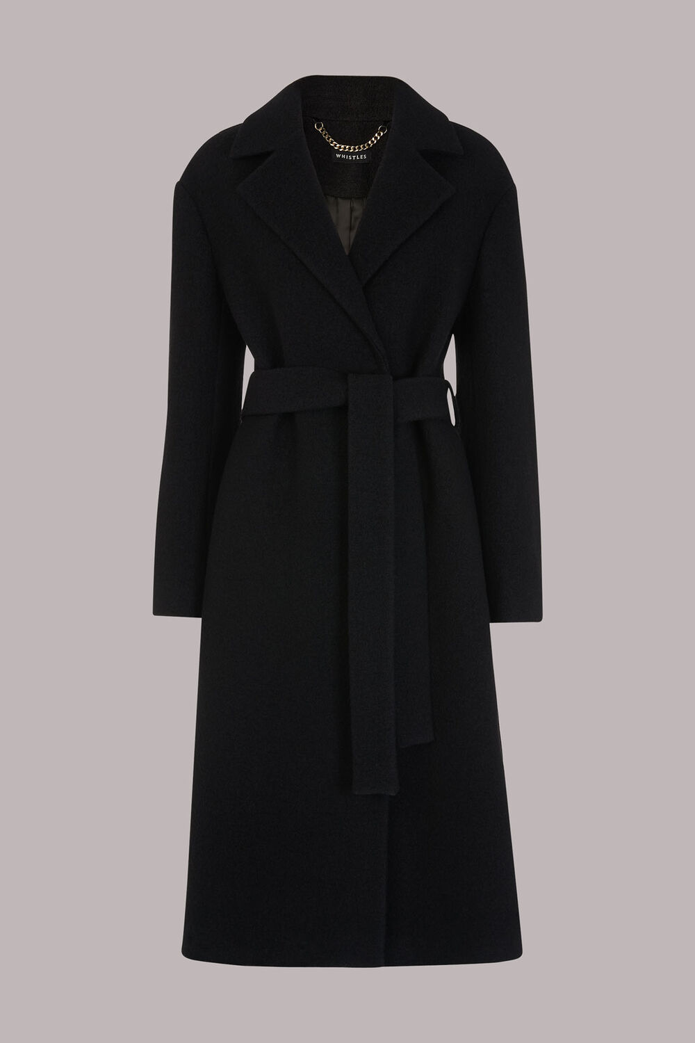 Tie Waist Wool Coat