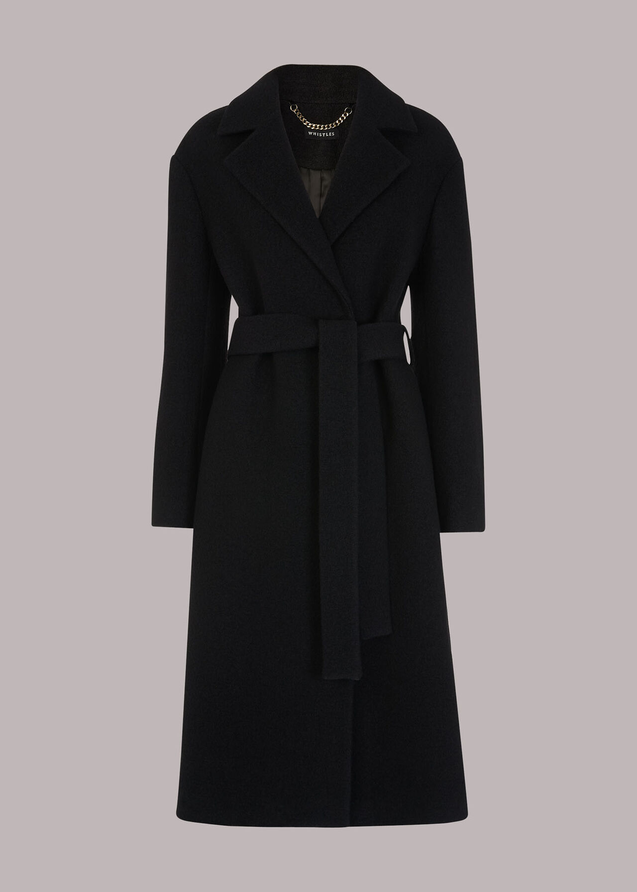 Tie Waist Wool Coat