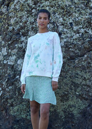 Tie Dye Print Sweatshirt White/Multi