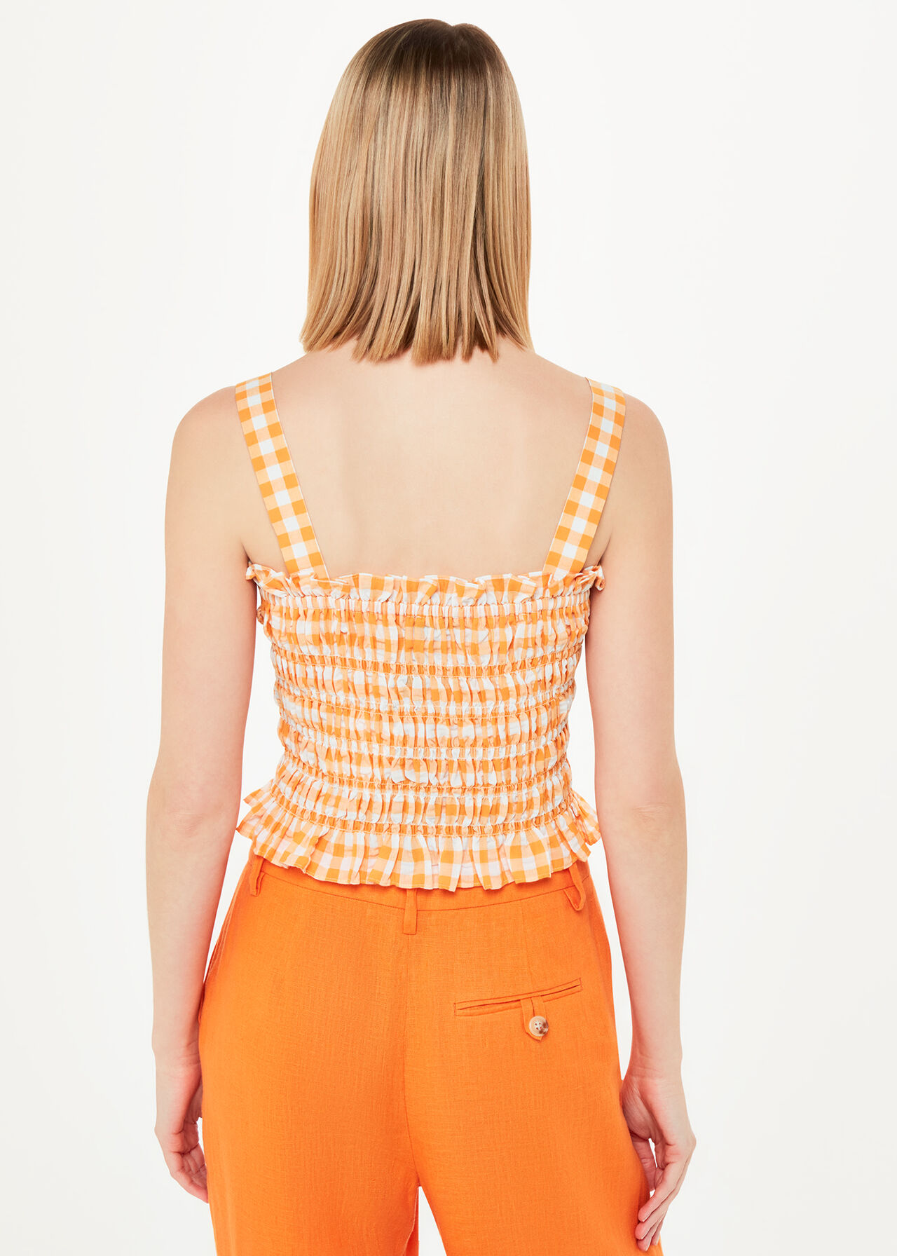 Gingham Saskia Strappy Top