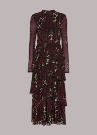 Night Cat Tiered Mesh Dress