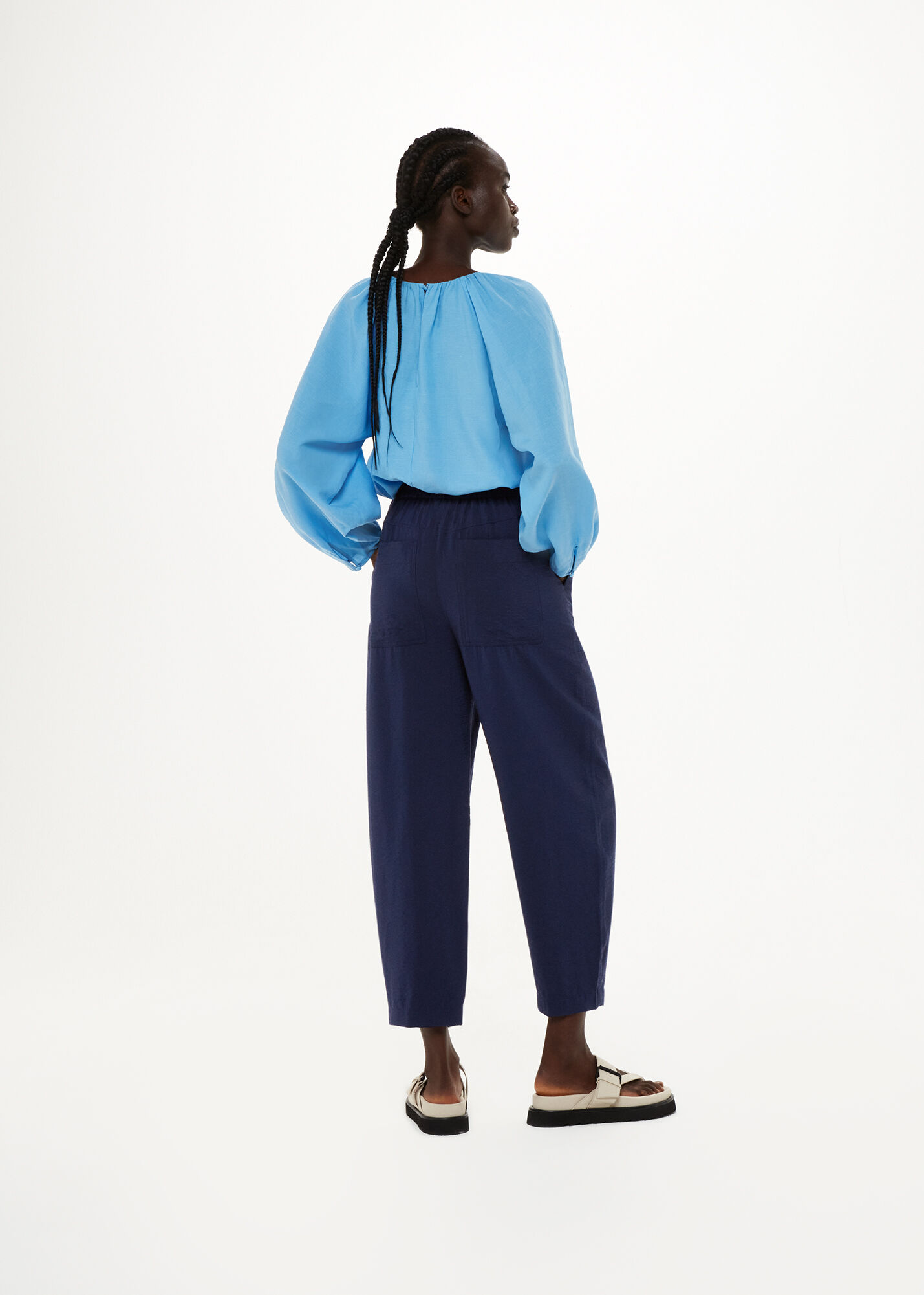 High waisted store tie trousers