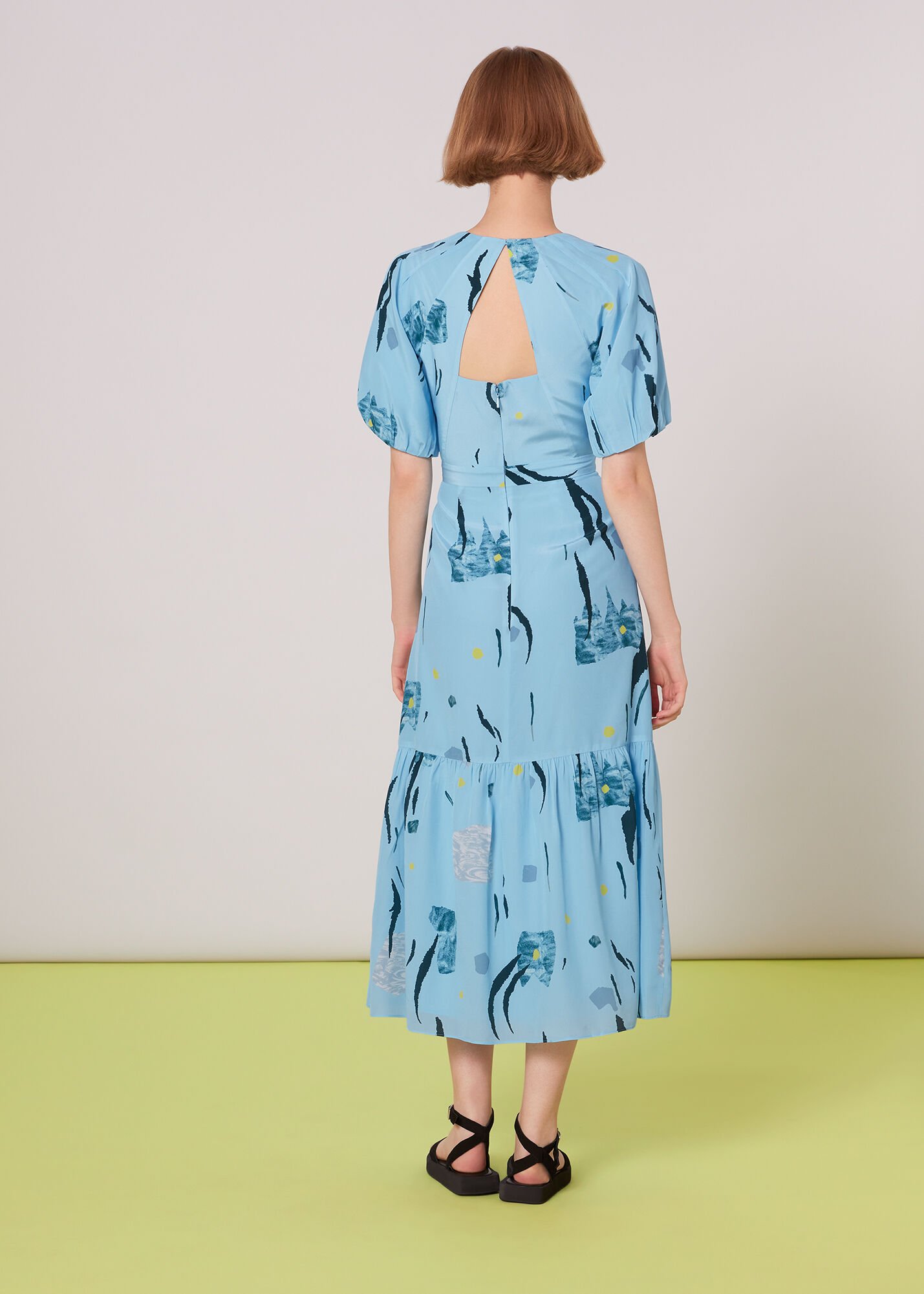 Whistles blue silk dress new arrivals