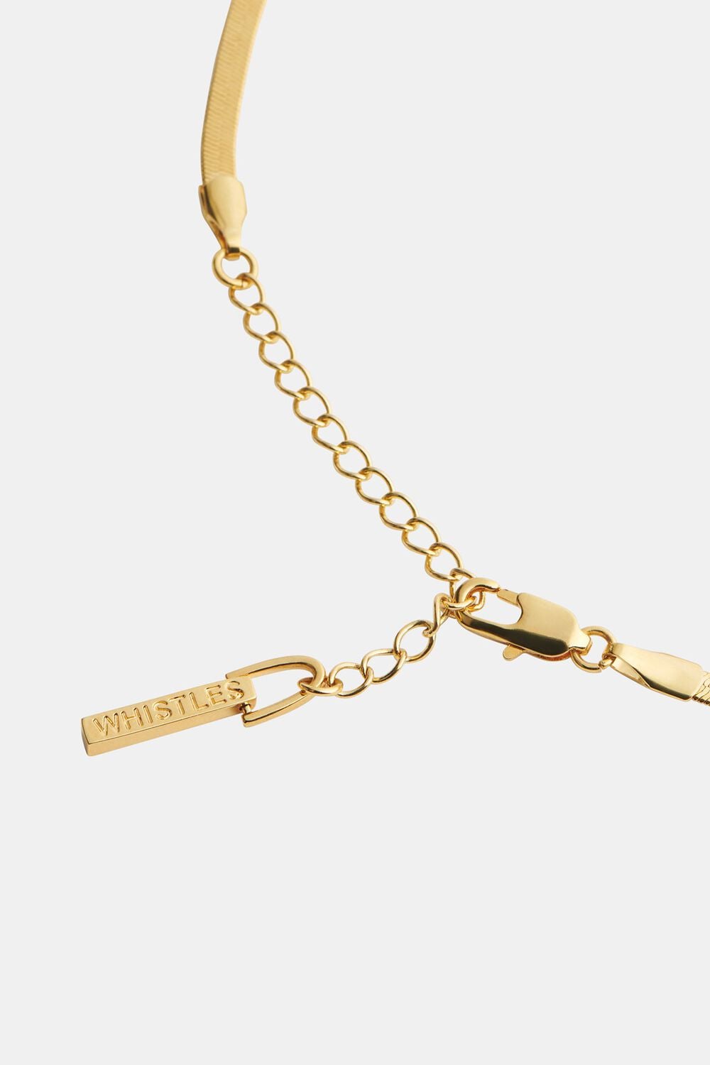 Gold Flat Snake Chain Necklace