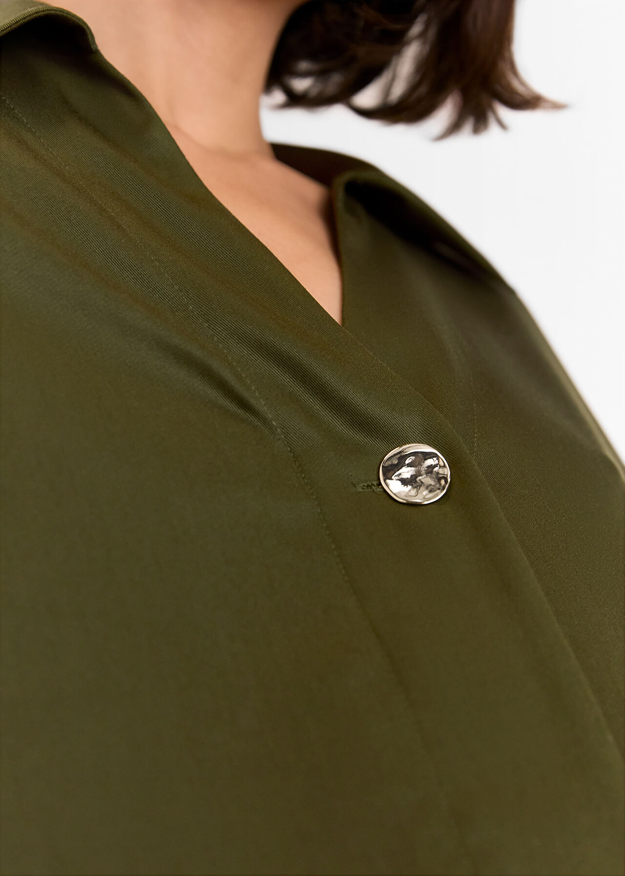 Whistles Khaki Collared Button Short Dress Whistles Khaki Collared Button Short Dress